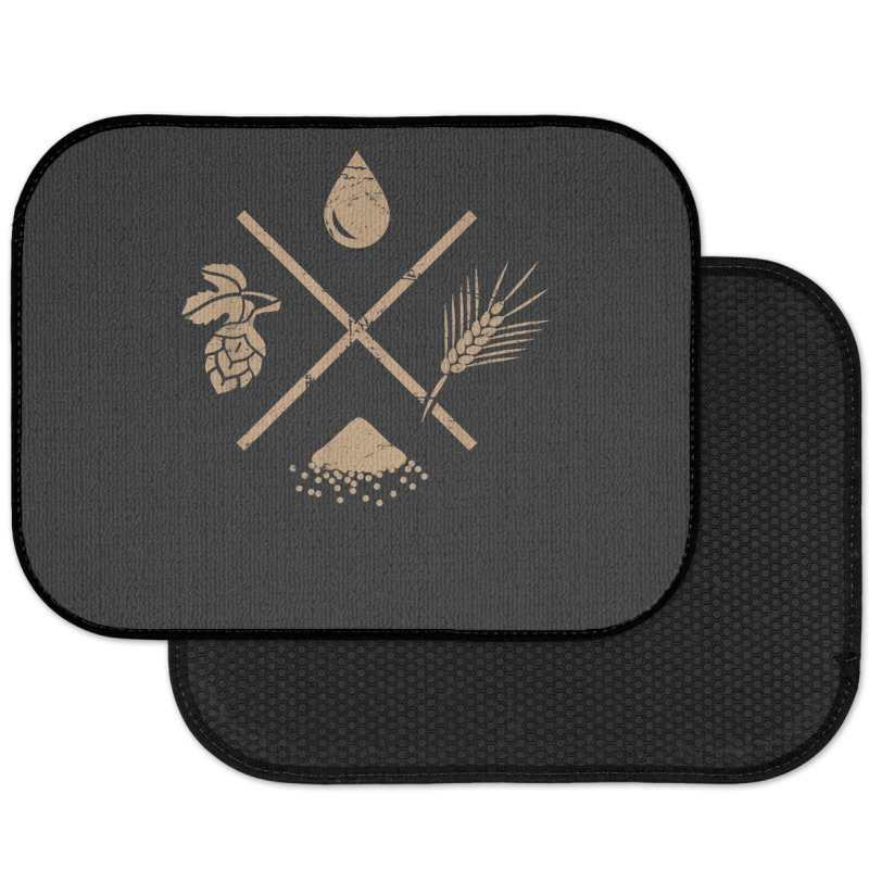 Water Barley Yeast Hops  Beer Homebrew Rear Car Mat | Artistshot