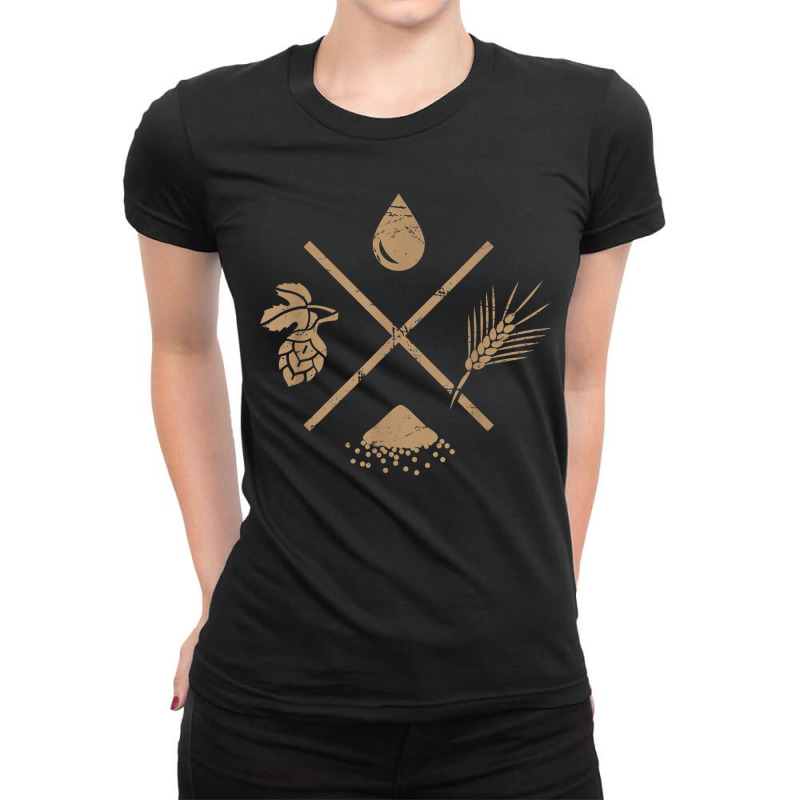 Water Barley Yeast Hops  Beer Homebrew Ladies Fitted T-Shirt by MelanieKathleen | Artistshot