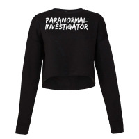 Paranormal Investigator Ghost Hunting Evp Halloween Cropped Sweater | Artistshot