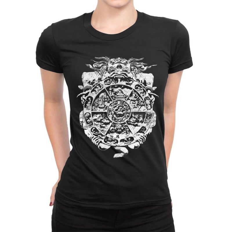 Samsara Ladies Fitted T-Shirt by LindaMarisa | Artistshot