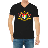 Coat Of Arms Of Malaysia V-neck Tee | Artistshot