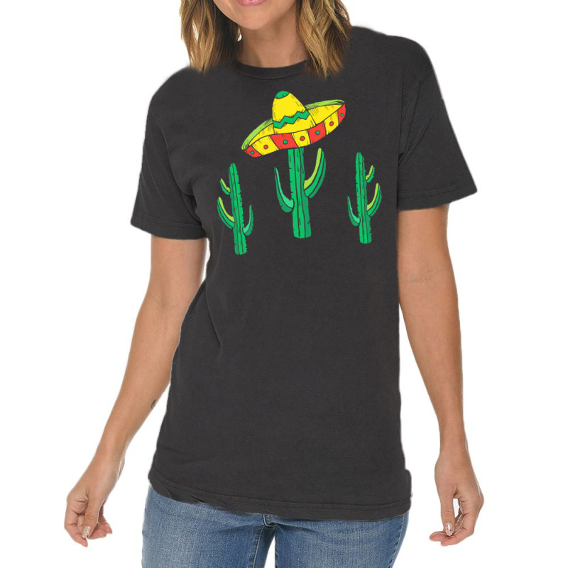 Cactus T  Shirt Mexican Sombrero Hat Cactus T  Shirt Vintage T-shirt | Artistshot