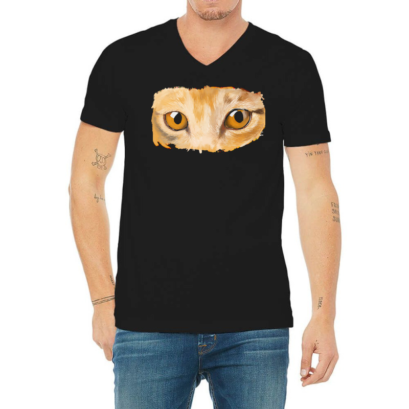 Cat Artworks T  Shirt Cat Eyes Painting T  Shirt V-neck Tee | Artistshot