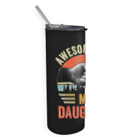 Awesome Like My Daughter Vintage Father's Day Skinny Tumbler | Artistshot