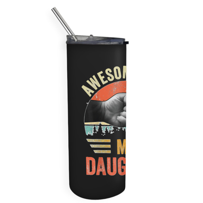 Awesome Like My Daughter Vintage Father's Day Skinny Tumbler | Artistshot