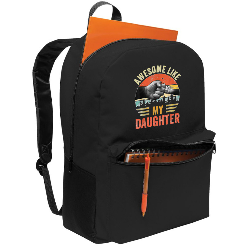 Awesome Like My Daughter Vintage Father's Day Backpack | Artistshot