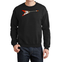 Electric Guitar Music Instrument Flying V Heavy Metal Crewneck Sweatshirt | Artistshot