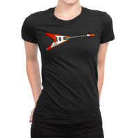 Electric Guitar Music Instrument Flying V Heavy Metal Ladies Fitted T-shirt | Artistshot