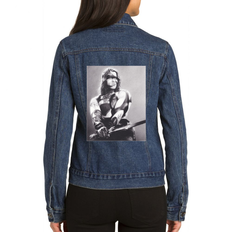 Conan The Barbarian Ladies Denim Jacket by LaurenJonsrudBedell | Artistshot