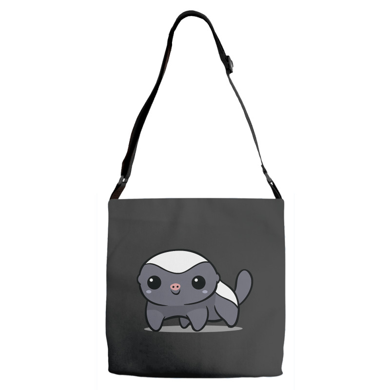 Chibi Kawaii Honey Badger Wildlife Ratel Animal Lover150.png Adjustable Strap Totes | Artistshot