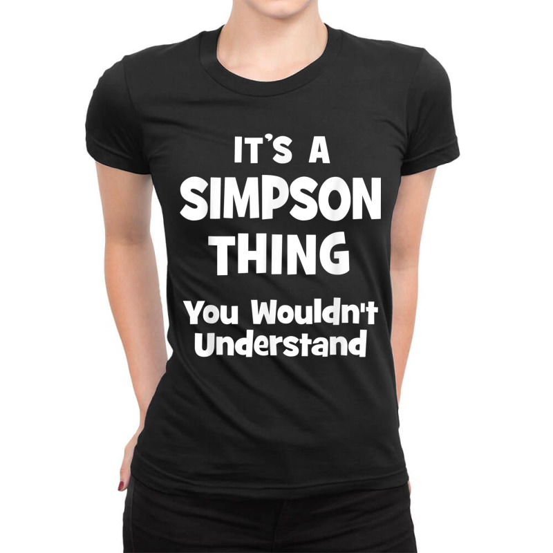 Simpson Thing College University Alumni Funny Ladies Fitted T-Shirt by PhillipVersage | Artistshot