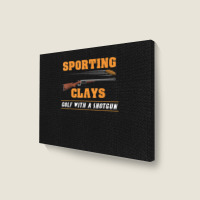 Sporting Clays Golf With A Shotgun Clay Target Shooting Landscape Canvas Print | Artistshot