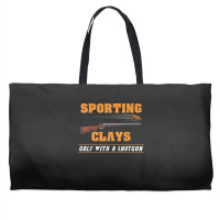 Sporting Clays Golf With A Shotgun Clay Target Shooting Weekender Totes | Artistshot