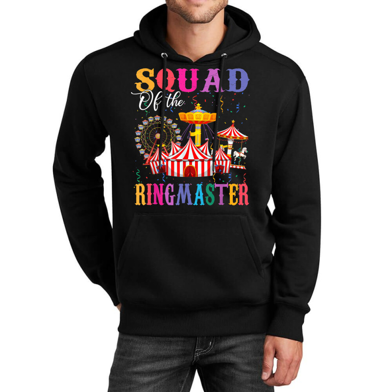 Squad Of The Birthday Ringmaster Kids Circus Birthday Party Unisex Hoodie by LilyWillis | Artistshot