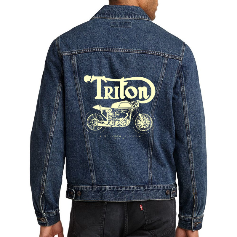 Triton Caferacer Men Denim Jacket by JanisIda | Artistshot