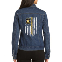 27th Infantry Regiment American Flag Ladies Denim Jacket | Artistshot