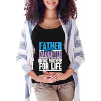 Diver Scuba Dad And Daughter Diving Partners For Life 33 Diving Deeper Maternity Scoop Neck T-shirt | Artistshot