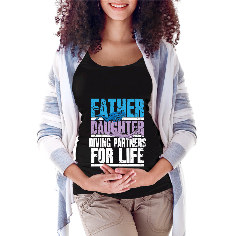 Diver Scuba Dad And Daughter Diving Partners For Life 33 Diving Deeper Maternity Scoop Neck T-shirt by permad | Artistshot