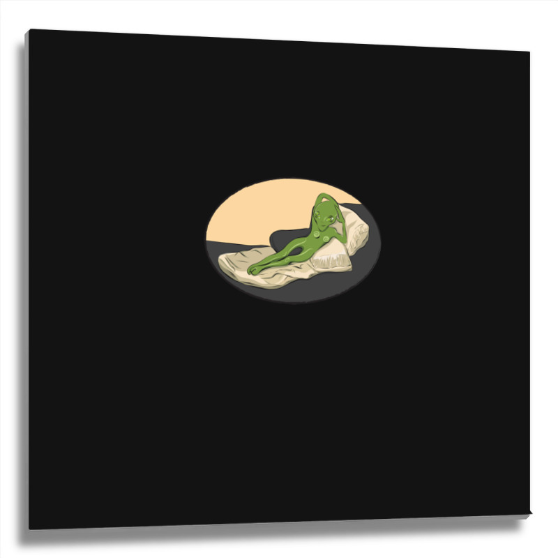 The Alien Nude Maja Metal Print Square | Artistshot