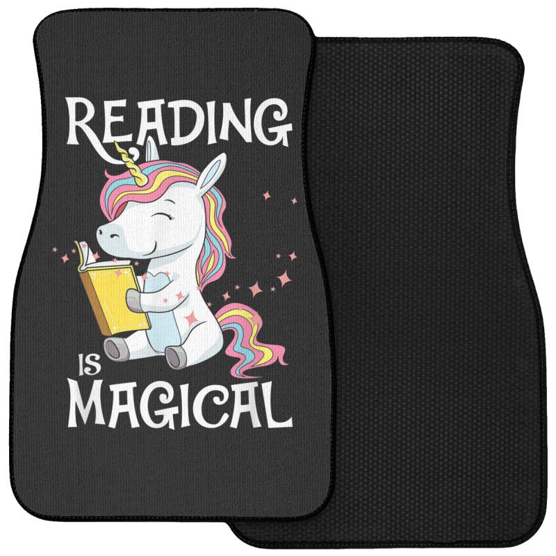 Reading Is Magical Book Lover Unicorn English Teacher Girls Front Car Mat | Artistshot