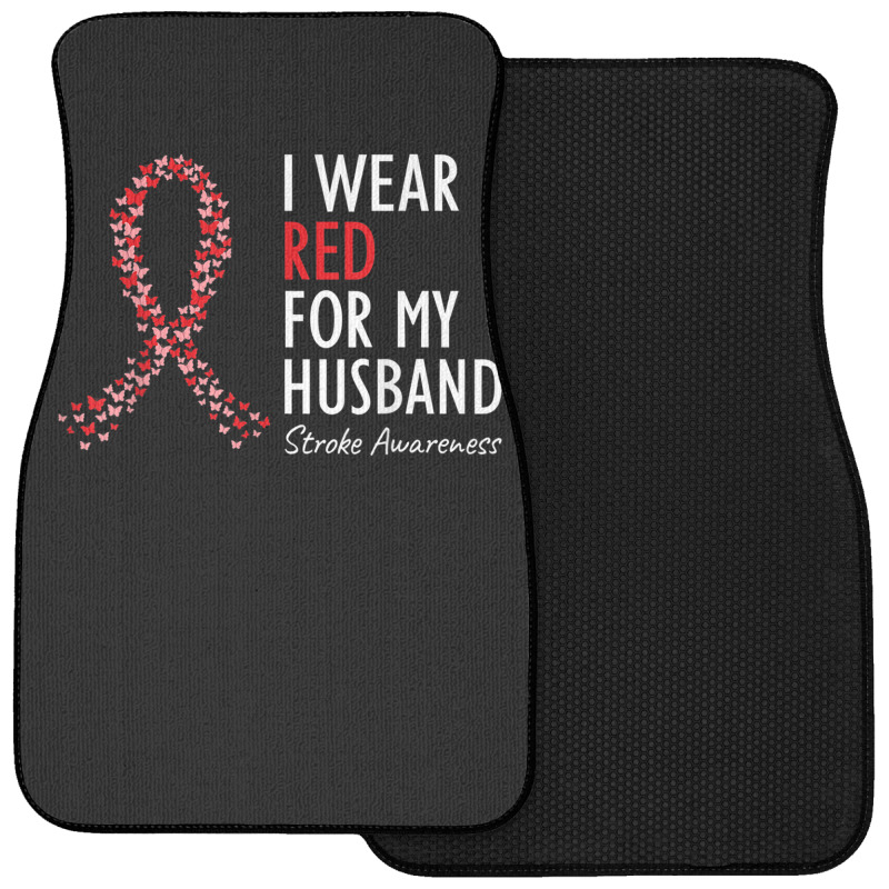I Wear Red For My Husband Stroke Awareness Survivor Warrior Front Car ...