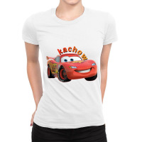 Kachow Sticker Ladies Fitted T-shirt | Artistshot