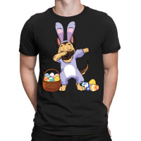 German Shepherd K9 Dog Dabbing Easter Bunny German Shepherd Girls Paw  T-shirt | Artistshot