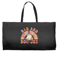 Retro Groovy Bad And Boo Jee Floral Ghost Halloween Hippie Weekender Totes | Artistshot