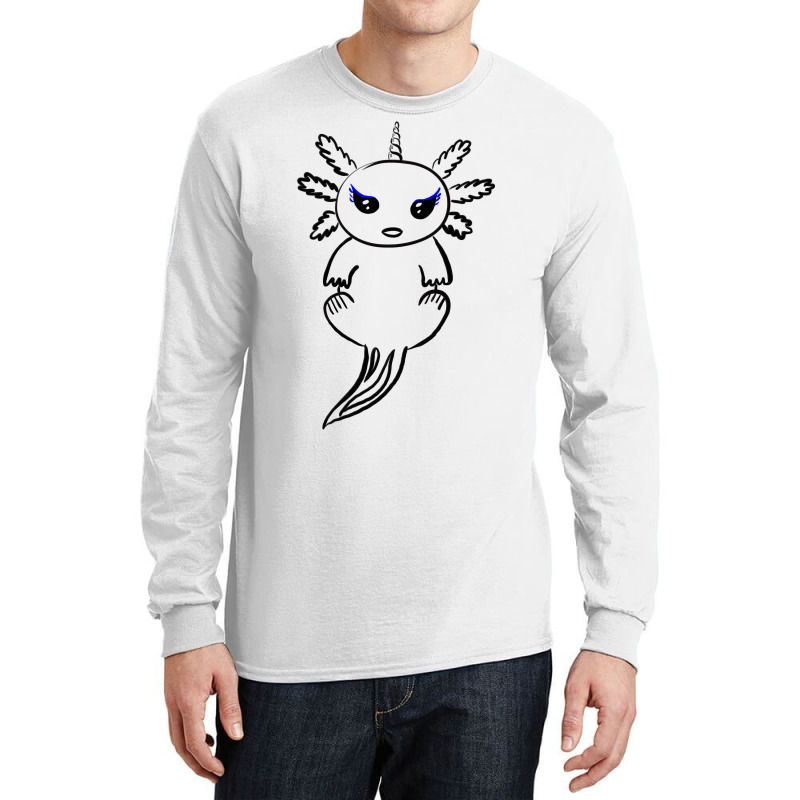 Coloring Book Axolotlcorn Relaxing-g0dgh Long Sleeve Shirts by JessyTee01 | Artistshot