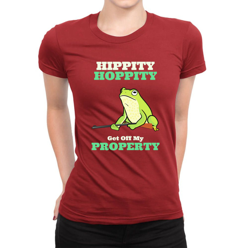 Hippity Hoppity Abolish Private Property Ladies Fitted T-Shirt by adore | Artistshot