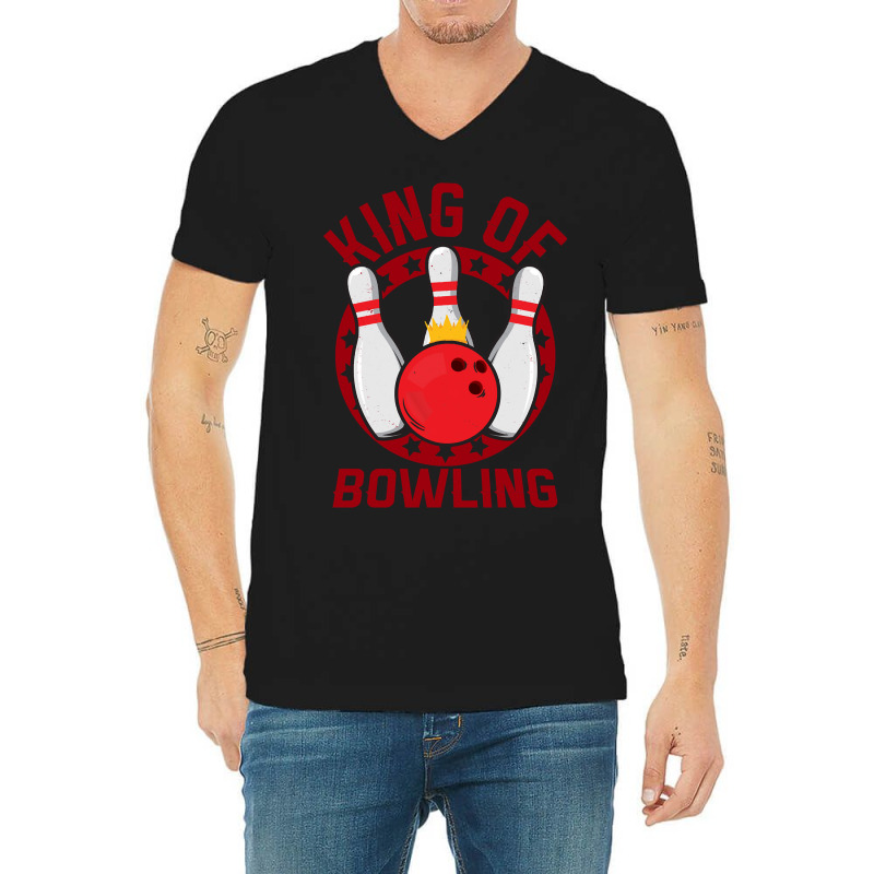 Bowling Bowl Champion King 542 Bowling Ball V-neck Tee | Artistshot