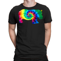 Hippopotamus Hippo Tie Dye Vintage Hippie Hippopotamus Lover 216 Hippo T-shirt | Artistshot