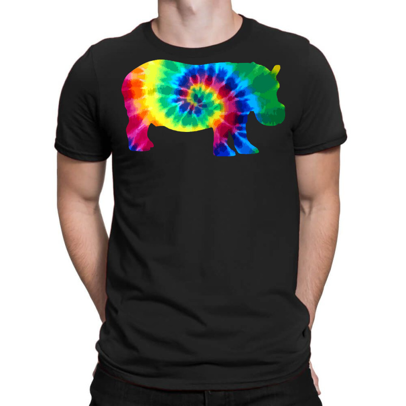 Hippopotamus Hippo Tie Dye Vintage Hippie Hippopotamus Lover 216 Hippo T-shirt | Artistshot