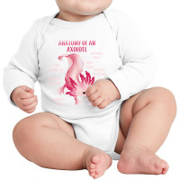 Cute Anatomy Of An Axolotl Long Sleeve Baby Bodysuit | Artistshot