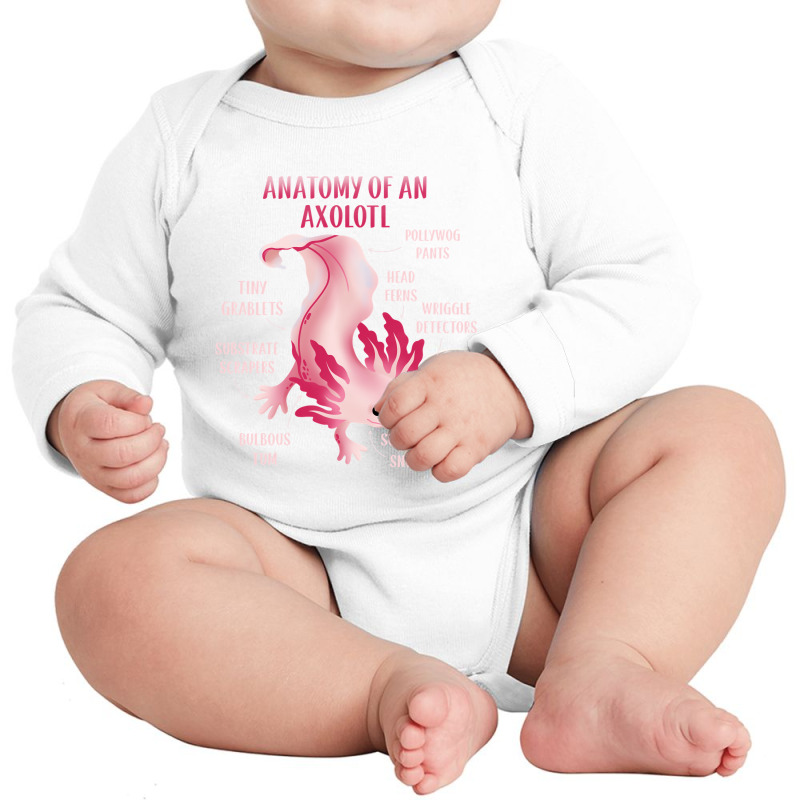 Cute Anatomy Of An Axolotl Long Sleeve Baby Bodysuit by JessyTee01 | Artistshot