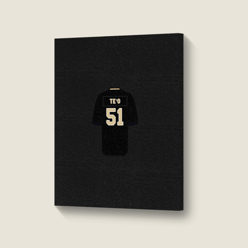 Manti Te'o Jersey 1 Portrait Canvas Print | Artistshot