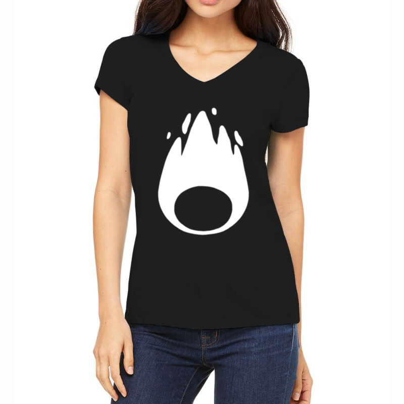 Calcifer Minimal  White Women's V-Neck T-Shirt by JOHNCOLLIER | Artistshot