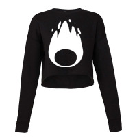 Calcifer Minimal  White Cropped Sweater | Artistshot