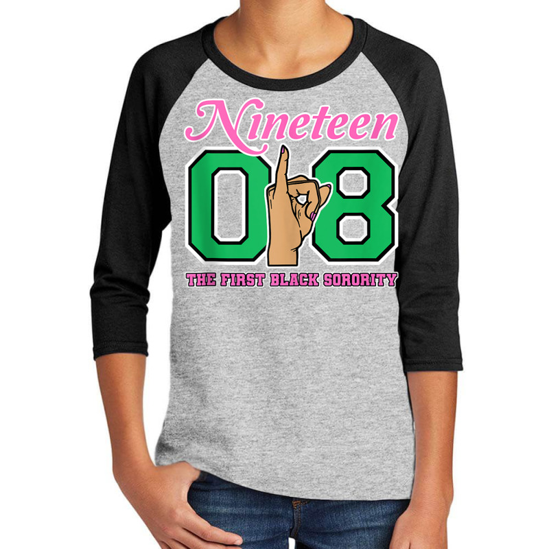 J15 Nineteen 08 Founder's Day Aka Women Hand Sign Tank Top Youth 3/4 Sleeve | Artistshot