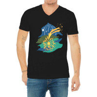 Comet Calcifer V-neck Tee | Artistshot