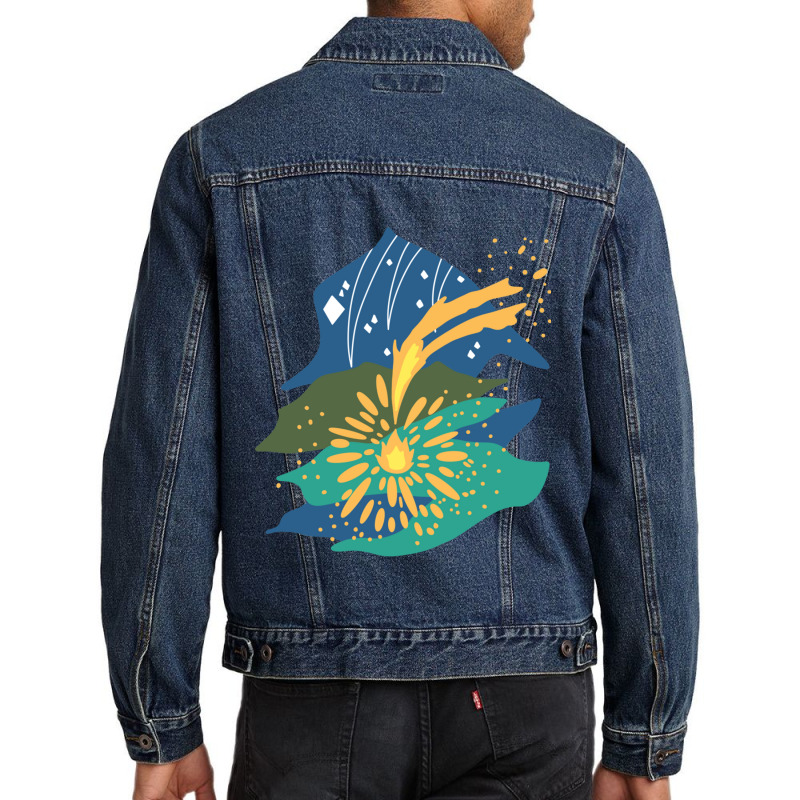 Comet Calcifer Men Denim Jacket by JOHNCOLLIER | Artistshot