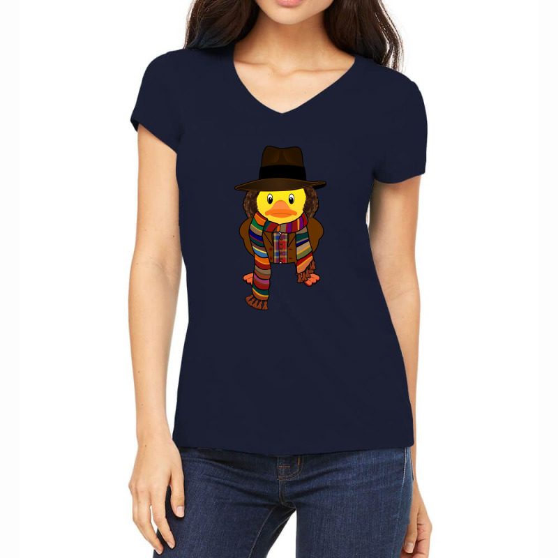 Rubber Duck Dr Who Tom Baker Women's V-Neck T-Shirt by BigTime | Artistshot