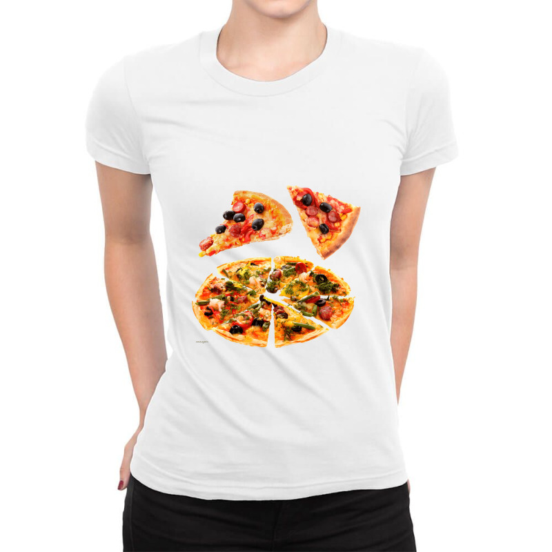 Pizza Ladies Fitted T-Shirt by Rahmadi1984 | Artistshot