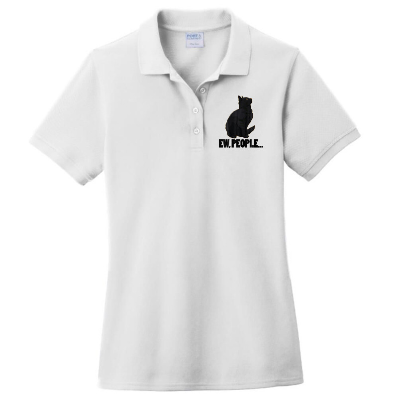 Ew People ... Black Cat Funny Pet Lover Men Dark Cat Ladies Polo Shirt by katharinemcmichael90 | Artistshot