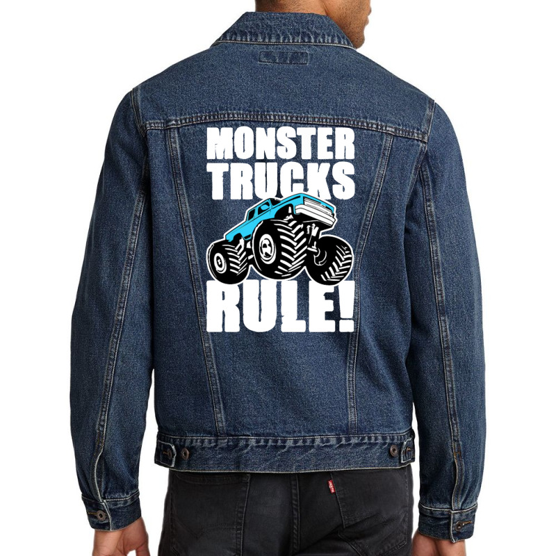 Funny Monster Truck Men Denim Jacket | Artistshot