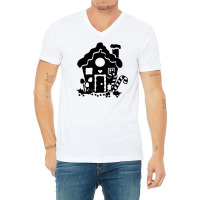 Gingerbread House V-neck Tee | Artistshot