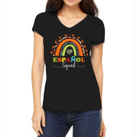 Espanol Squad Bilingual Spanish Teacher Back To School 2022 Women's V-neck T-shirt | Artistshot