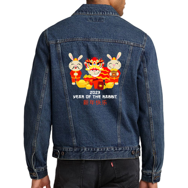 Zodiac Happy Chinese New Year Outfit Year Of The Rabbit 2023 Men Denim Jacket | Artistshot