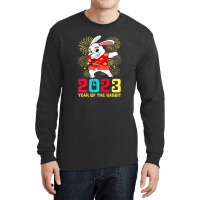 Dabbing Year Of The Rabbit Happy Chinese New Year 2023 Long Sleeve Shirts | Artistshot