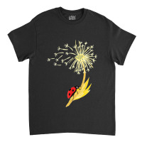 Dandelion Seeds Ladybug For Gardener Herbalist Classic T-shirt | Artistshot